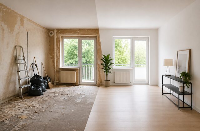 Woning die verkoopklaar wordt gemaakt