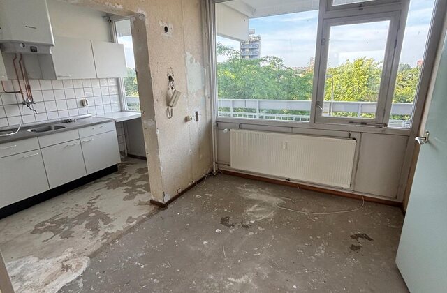 Lege woning na oplevering aan de woningbouw