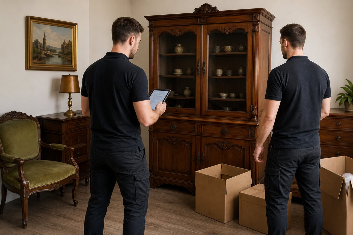 Medewerkers beoordelen waardevolle inboedel voor overname en verrekening